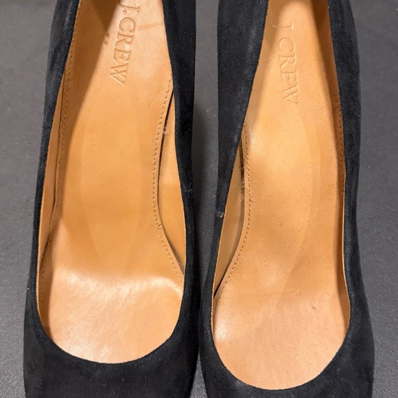 J. Crew Black Heels Block Chunky Pumps Party Office Neutral Feminine - Picture 5 of 7